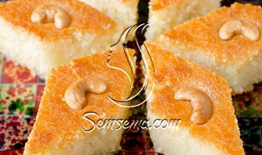 بسبوسة بشراب البرتقال الشهية