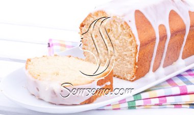 كيك الفانيليا بتغليفة الليمون الشهية