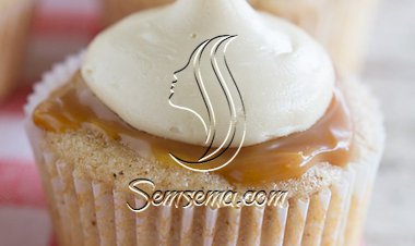 كب كيك التفاح بالكراميل المميز