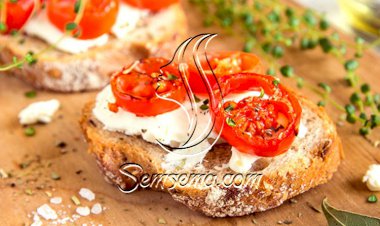 بروشيتا جبن الماعز لرجيم صحي