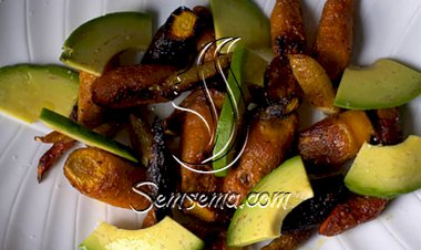 سلطة الجزر المشوي مع الأفوكادو للرجيم