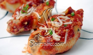 صينية أصداف المعكرونة بالفرن لرجيم مثالي