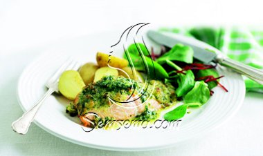 السلمون مع صلصة الحبق.. لوجبة مثالية