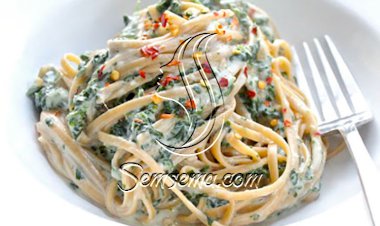 فوتتشيني بالسبانخ.. مبتكرة وشهية