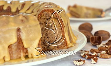 كيك التفاح بالجوز.. هش وطيب