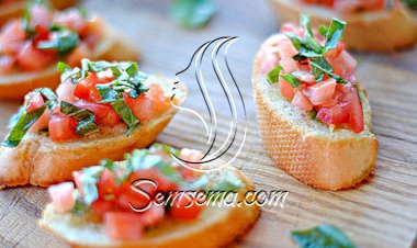 بروشكيتا بالطماطم والريحان لرجيم مثالي