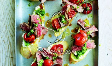 بروسكيتا اللحم والطماطم.. شهية وخفيفة