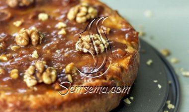 كيك الموز بالتفاح مع صوص الكراميل الرائع