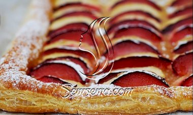 بف باستيري بحشوة التفاح والخوخ.. هشة وطيبة