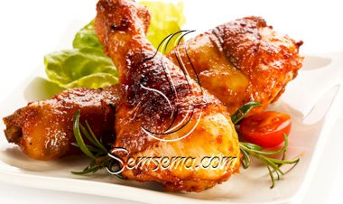 أفخاذ الدجاج بصوص الثوم والعسل