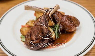 ريش اللحم مع سلطة الباذنجان لرجيم صحي