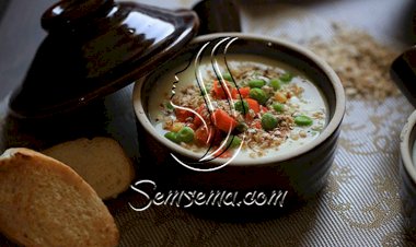 الشوربة مع الشوفان والخضراوات