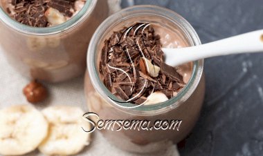 بودينغ الشوكولاتة مع الموز... بارد وشهي