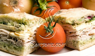 ساندويش التيركي مع البيستو لرجيم مثالي