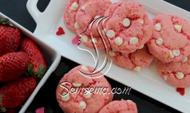 أسرع كوكيز بالفراولة والشوكولاتة البيضاء