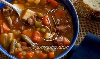 شوربة الخضار باللحم