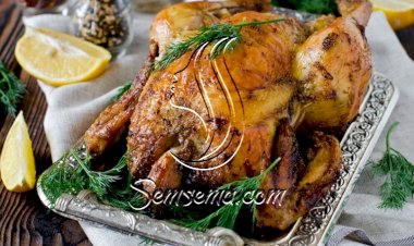 دجاج مشوي بالأعشاب والليمون