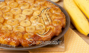 كيك الموز بالكراميل المقلوبة