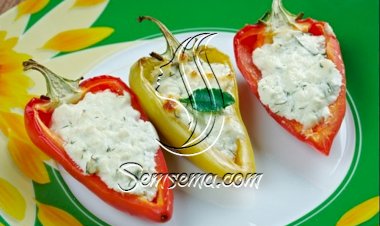 فلفل محشو بجبن الموزاريلا لرجيم صحي