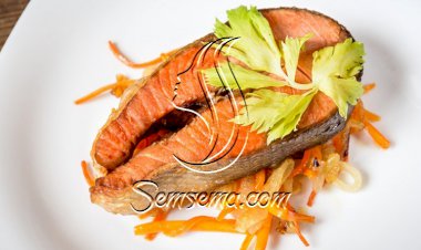 سلمون مشوي بنكهة البرتقال للرجيم