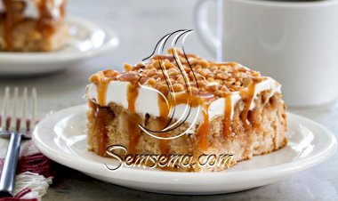 كيكة التفاح بالكراميل اللذيذة