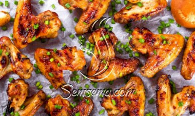 أجنحة الدجاج المشوية بالعسل والباربيكيو