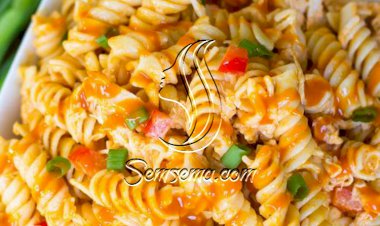 سلطة المكرونة مع دجاج بوفالو