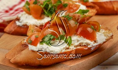 بروشيتا الجبن مع البندورة