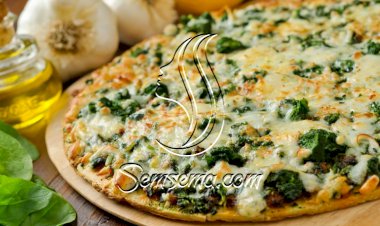 بيتزا السبانخ الشهية