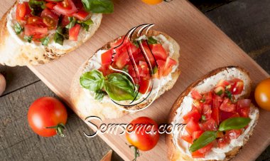 البروشيتا بجبن الفيتا والطماطم