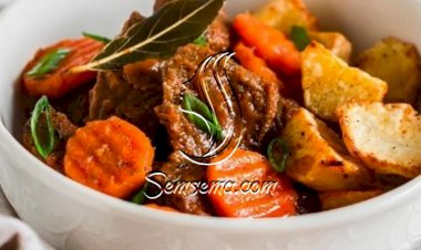 لحم مشوي مع الجزر والفطر