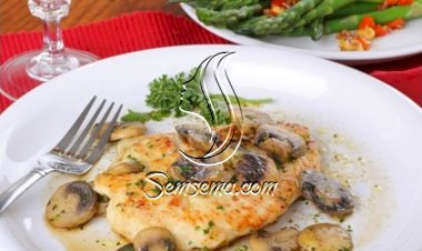 دجاج بالفطر والكريمة