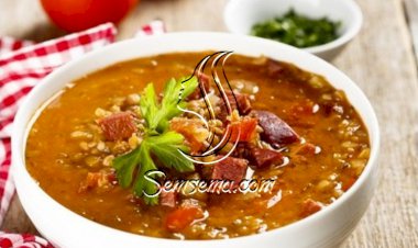 شوربة العدس باللحم
