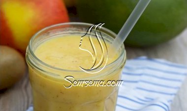 سموذي المانجا بالتفاح الصحي