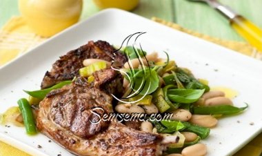 لحم ريش مع الفاصولياء