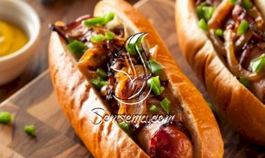 ساندويش النقانق بالخضار