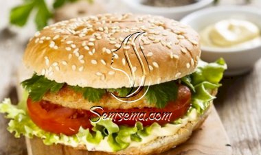 ساندويش برجر بقطع الدجاج