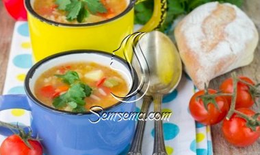 شوربة الخضار مع الأرز