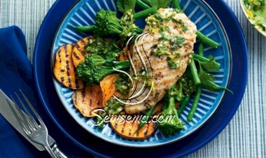 اسكالوب الدجاج مع البطاطس المقرمشة