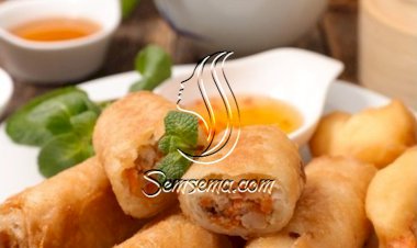 سبرينغ رول بالخضار والدجاج