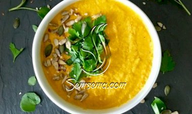 شوربة الجزر بالكزبرة