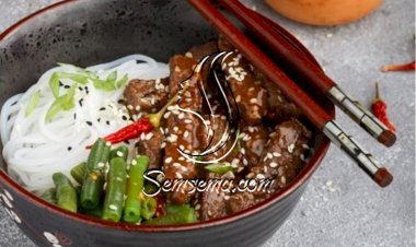 اللحم بالسمسم