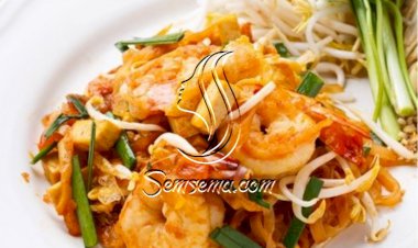 روبيان مع البصل الأخضر من المطبخ الصيني