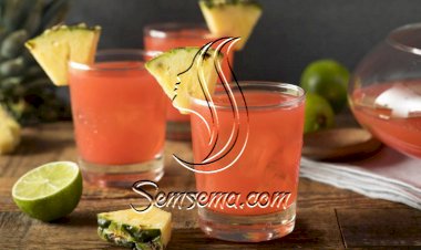 عصير الأناناس الأحمر بالليمون