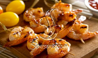 روبيان مشوي بصوص الباربكيو