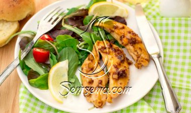 دجاج مشوي بصلصة العسل والخردل