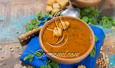 طريقة شوربة العدس باللحم