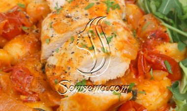 دجاج بالطماطم المجففة من المطبخ الإيطالي