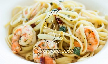 باستا بالروبيان والثوم