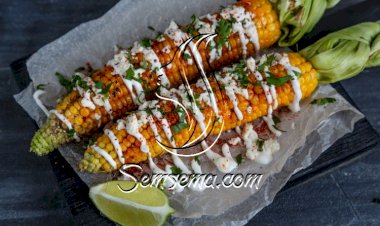 ذرة مشوية على الطريقة المكسيكية